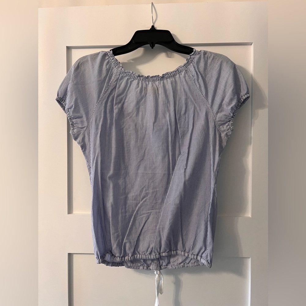 Hollister blue and white striped cap sleeve top - Picture 3 of 6